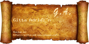 Gitta Adrián névjegykártya